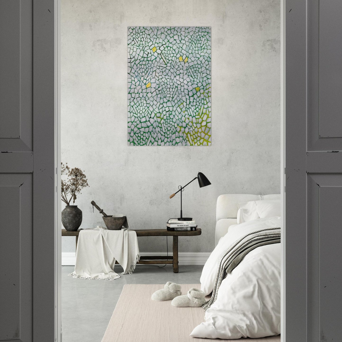 WHITE ROSES SING AND SING 1976 - Alma Woodsey Thomas Brushed Aluminum Print - 70x100 cm / 28x40 inches | Alma Woodsey Thomas Aluminum Print | Alma Woodsey Thomas Prints