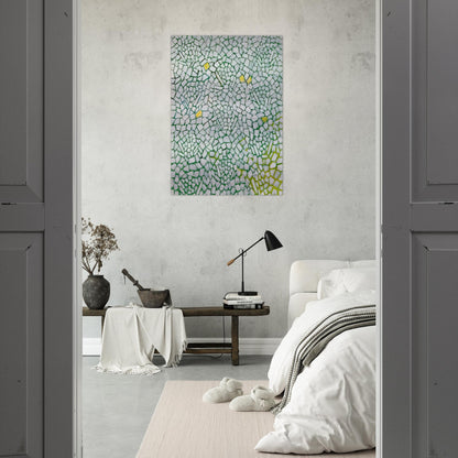 WHITE ROSES SING AND SING 1976 - Alma Woodsey Thomas Brushed Aluminum Print - 70x100 cm / 28x40 inches | Alma Woodsey Thomas Aluminum Print | Alma Woodsey Thomas Prints