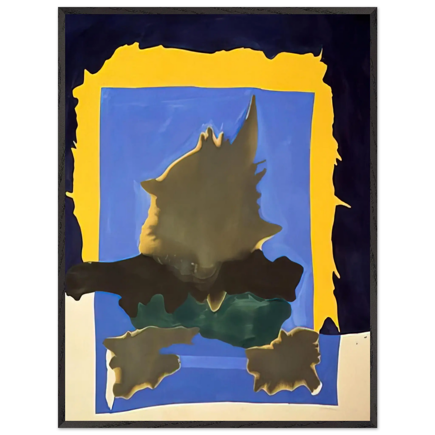 Helen Frankenthaler - Interior Landscape - 1964 Wall art - 40x50 cm / 16x20 Inches - Premium Wooden Framed Poster With Fine Art Paper - White frame