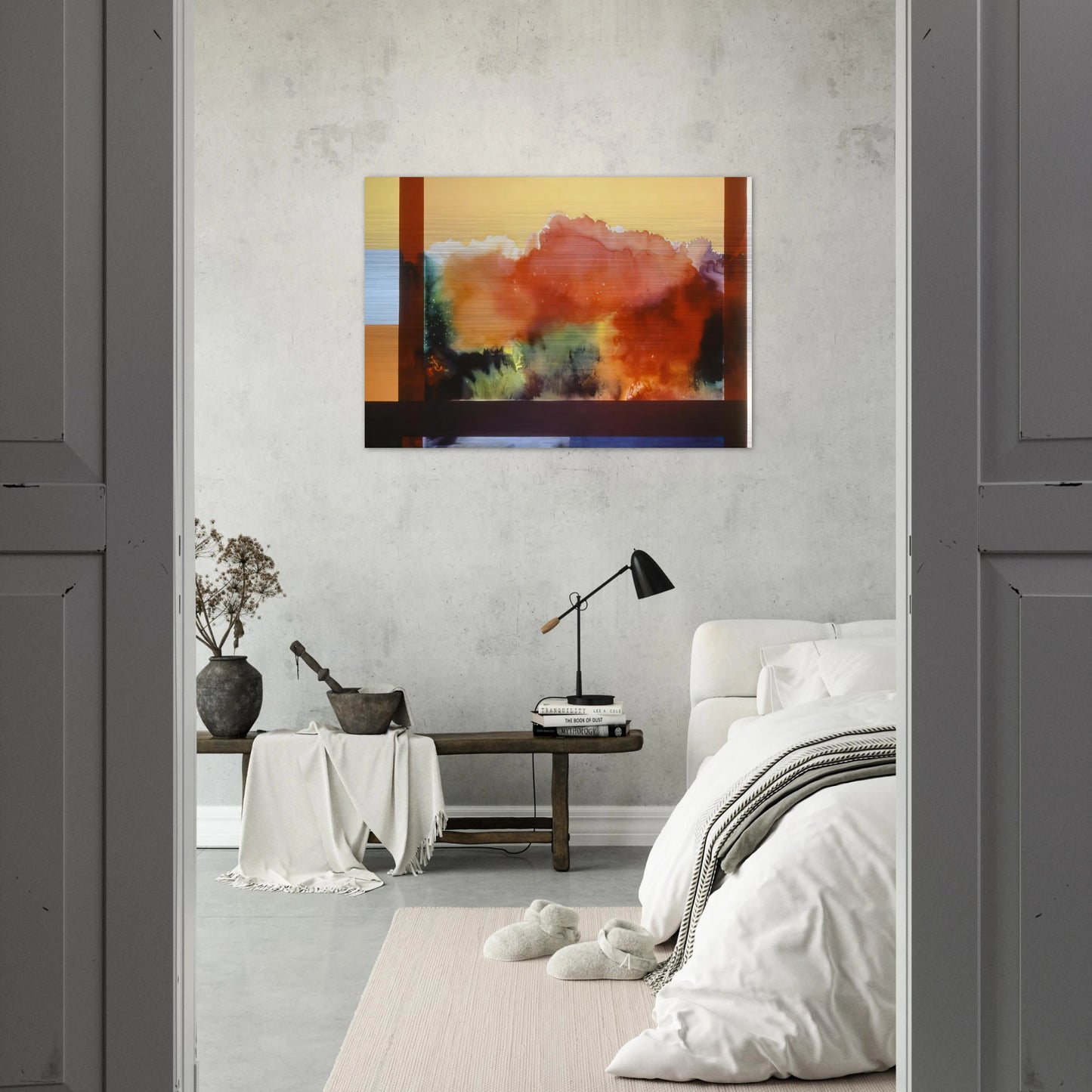 For The Gypsy and His Daughter - 1985 - Ronnie Landfield Brushed Aluminum Print - 70x100 cm / 28x40 inches | Ronnie Landfield Aluminum Print | Ronnie Landfield Prints