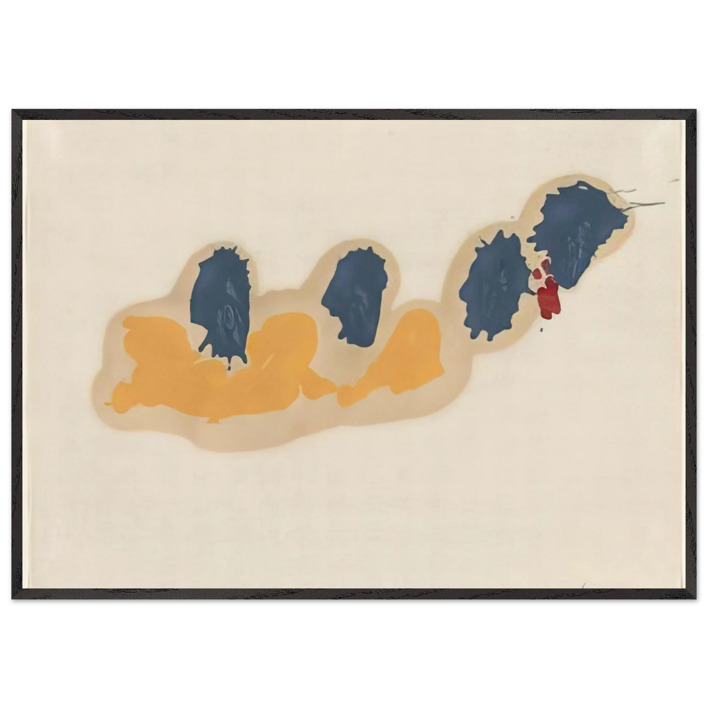 Helen Frankenthaler - April IV - 1960 Wall art - 28x43  cm / XL (11x17 inches) - Fine Art Poster-canvas - -