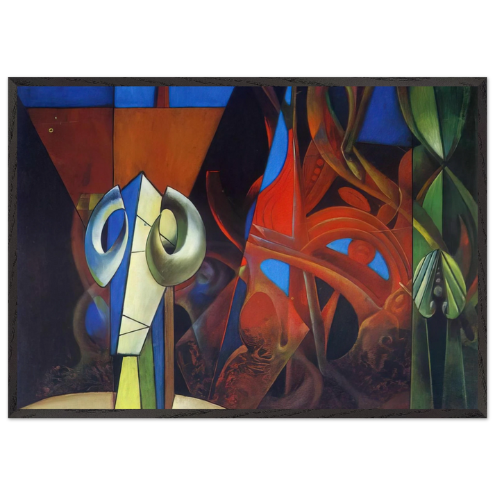 Design in Nature - Max Ernst 70x100 cm / 28x40 inches Framed Art Print – Black Wooden Frame