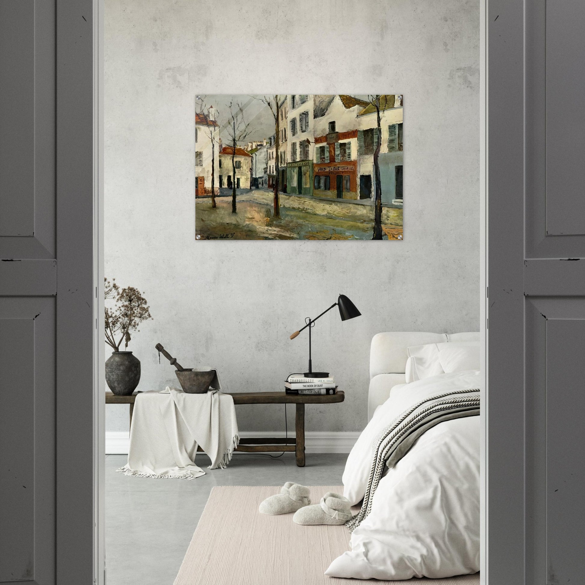 SQUARE TERTRE ON MONTMARTRE 2 - Maurice Utrillo Acrylic Print - 70x100 cm / 28x40″ inches