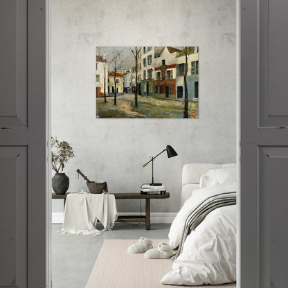 SQUARE TERTRE ON MONTMARTRE 2 - Maurice Utrillo Acrylic Print - 70x100 cm / 28x40″ inches