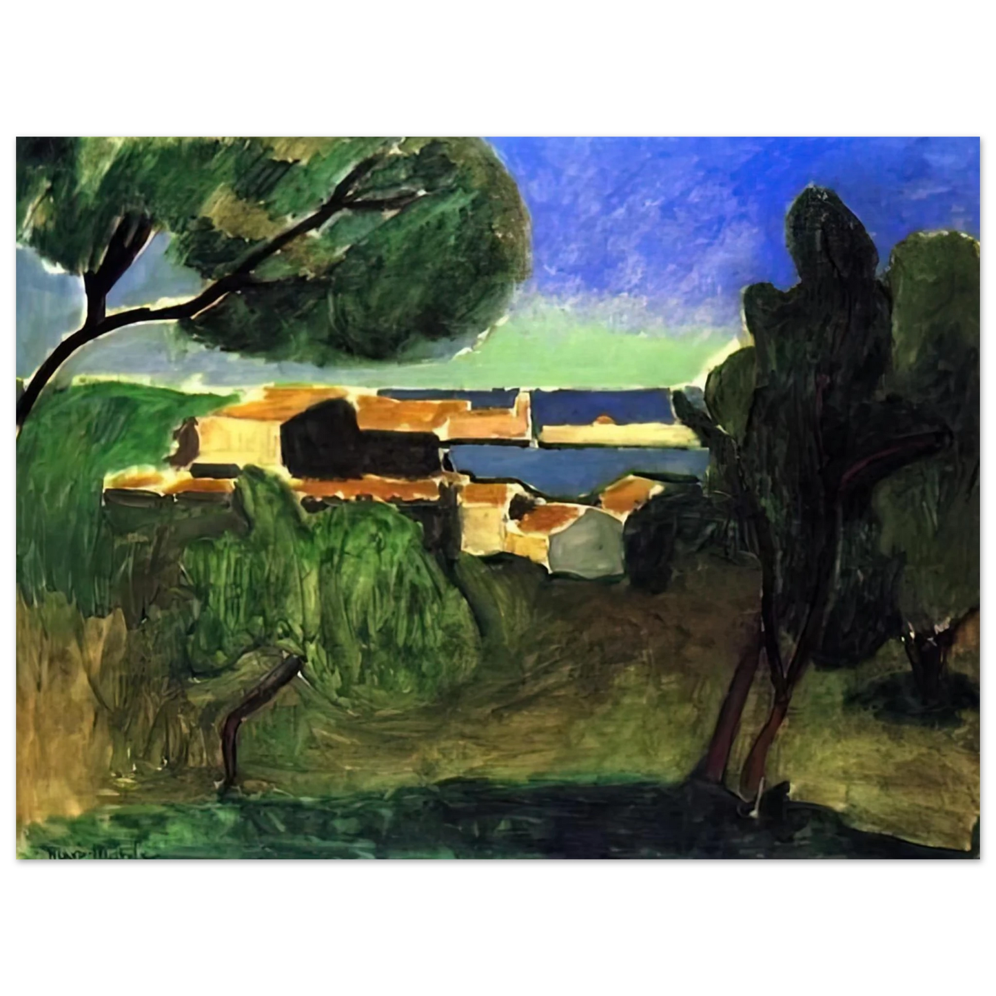 Henri Matisse - LANDSCAPE AT COLLIOURE III 1907  75x100 cm / 30x40inches Fine Art Poster