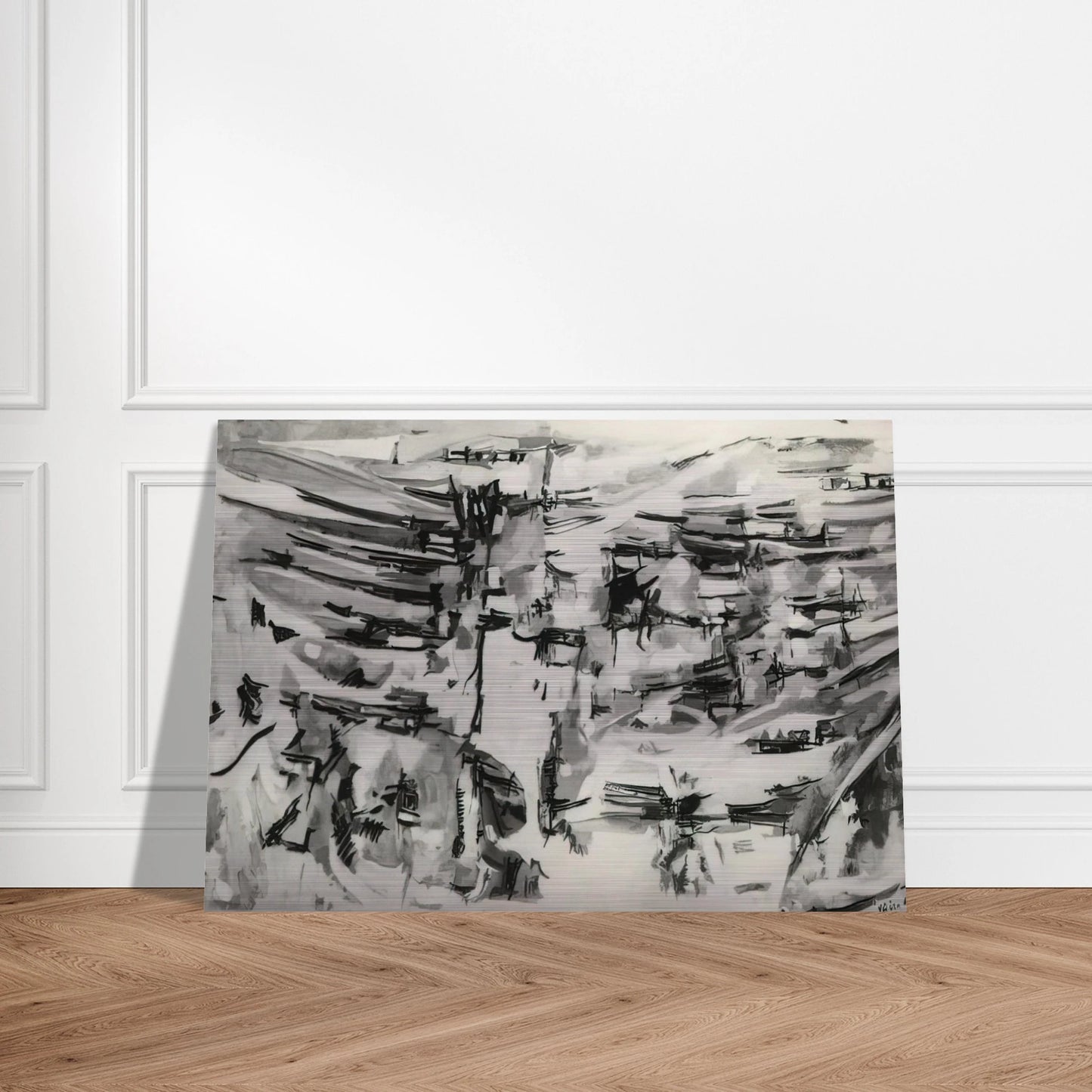 Composition - 1955 - Maria Helena Vieira da Silva Brushed Aluminum Print - 70x100 cm / 28x40 inches | Maria Helena Vieira da Silva Aluminum Print | Maria Helena Vieira da Silva Prints