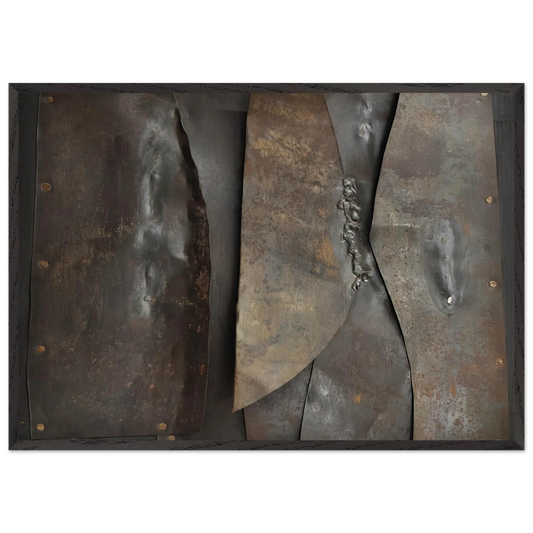 Iron - 1960 - Alberto Burri 70x100 cm / 28x40 inches Framed Art Print – Black Wooden Frame
