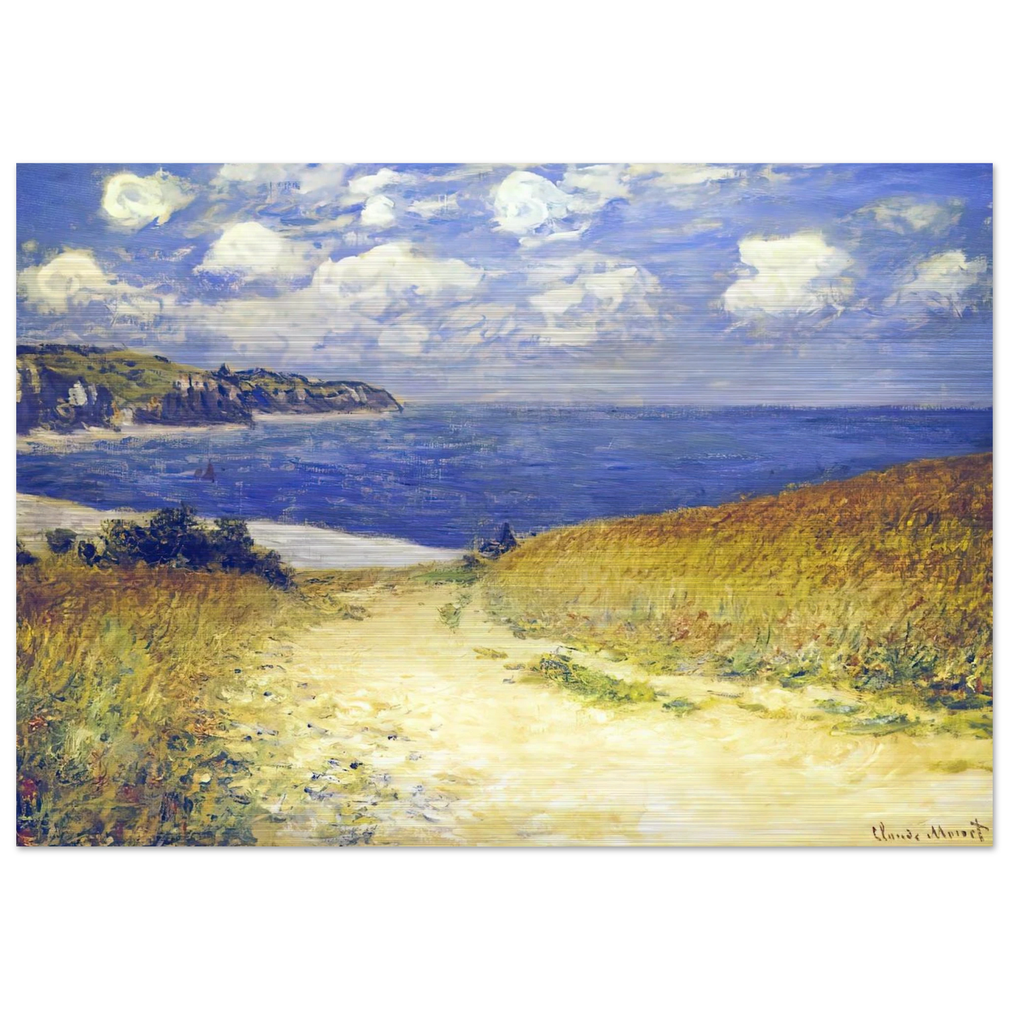 Alley near Pourville - claude monet Brushed Aluminum Print - 70x100 cm / 28x40 inches | claude monet Aluminum Print | claude monet Prints