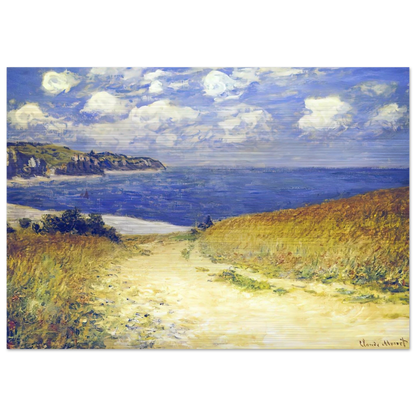 Alley near Pourville - claude monet Brushed Aluminum Print - 70x100 cm / 28x40 inches | claude monet Aluminum Print | claude monet Prints