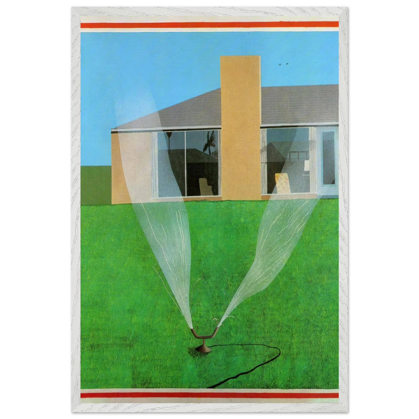 David Hockney - David Hockney Wall art - 70x70 cm / 28x28 inches - Premium Wooden Framed Poster With Fine Art Paper-canvas - Wood frame