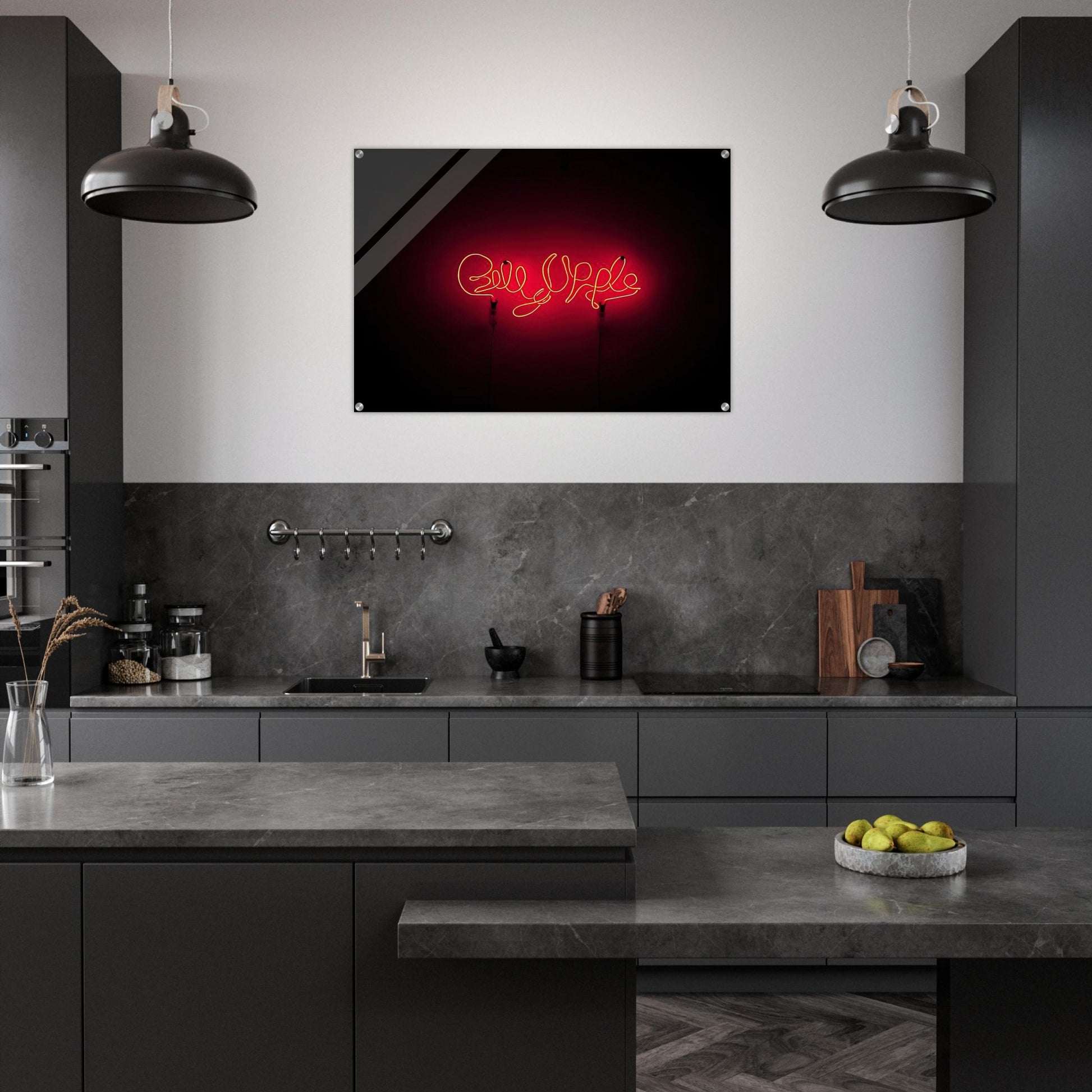 Neon Signature Red - 1967 - Billy Apple Acrylic Print - 70x100 cm / 28x40″ inches