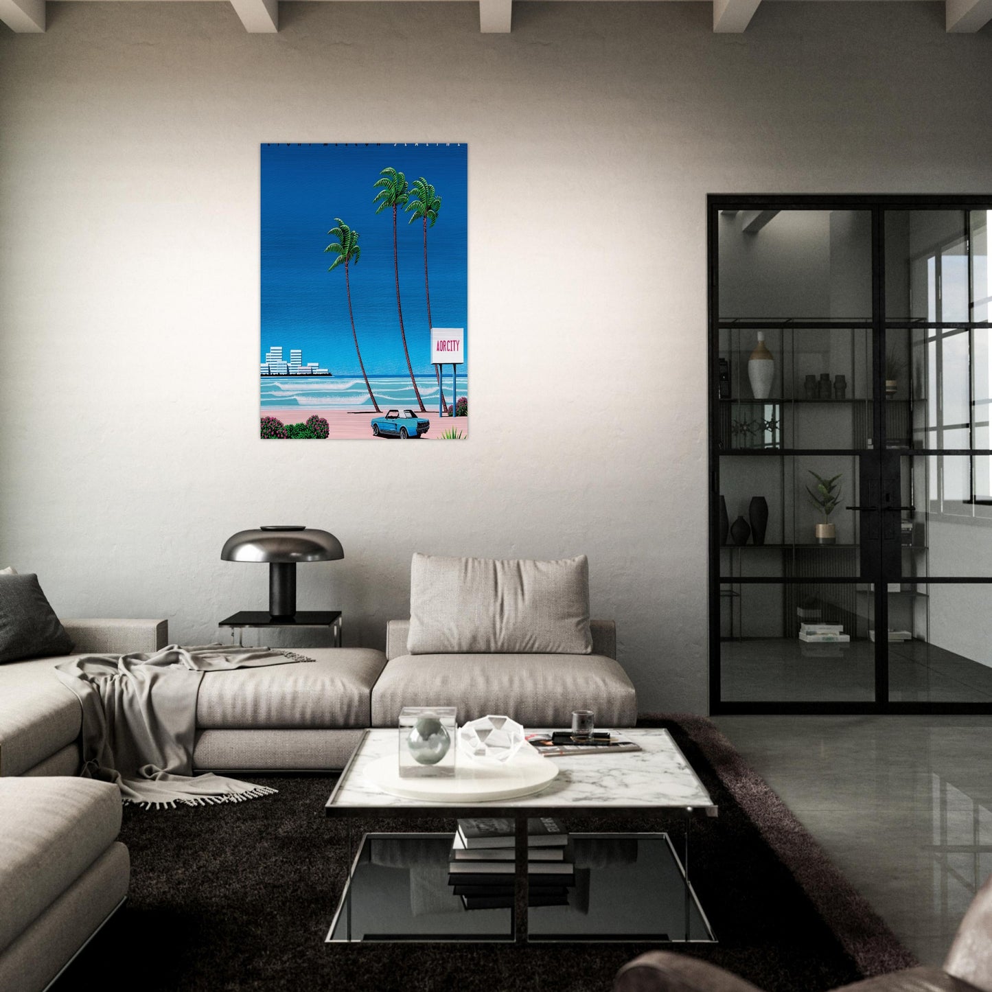 Light Mellow Sealine - Hiroshi Nagai Brushed Aluminum Print - 70x100 cm / 28x40 inches | Hiroshi Nagai Aluminum Print | Hiroshi Nagai Prints