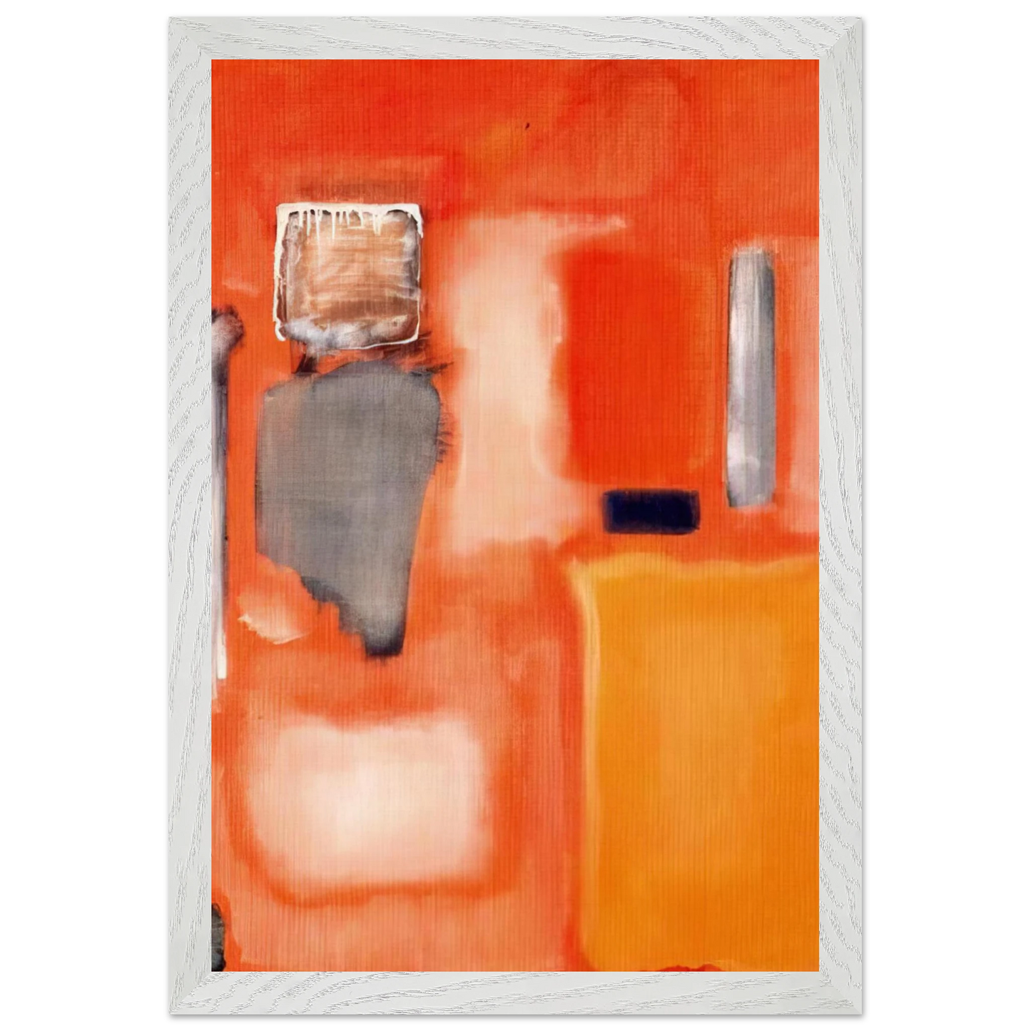 Mark Rothko - No. 19 - 1949 Wall Art - 21x29.7 cm / 8x12" - Premium Wooden Framed Poster With Fine Art Paper-canvas - Black frame