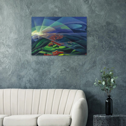 Aurora Volando - 1933 - Gerardo Dottori Brushed Aluminum Print - 70x100 cm / 28x40 inches | Gerardo Dottori Aluminum Print | Gerardo Dottori Prints