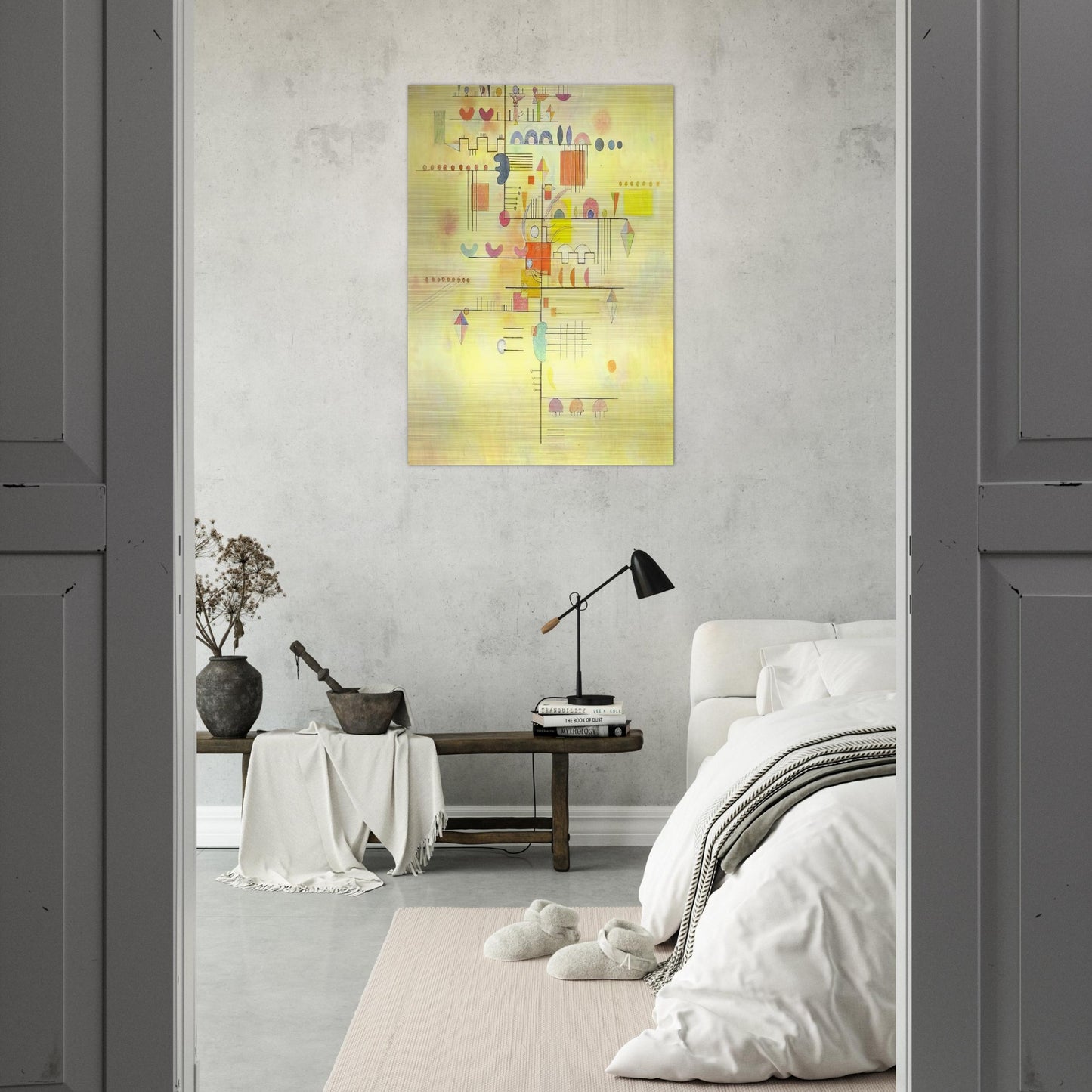 GENTLE ACCENT 1934 - Wassily Kandinsky Brushed Aluminum Print - 70x100 cm / 28x40 inches | Wassily Kandinsky Aluminum Print | Wassily Kandinsky Prints