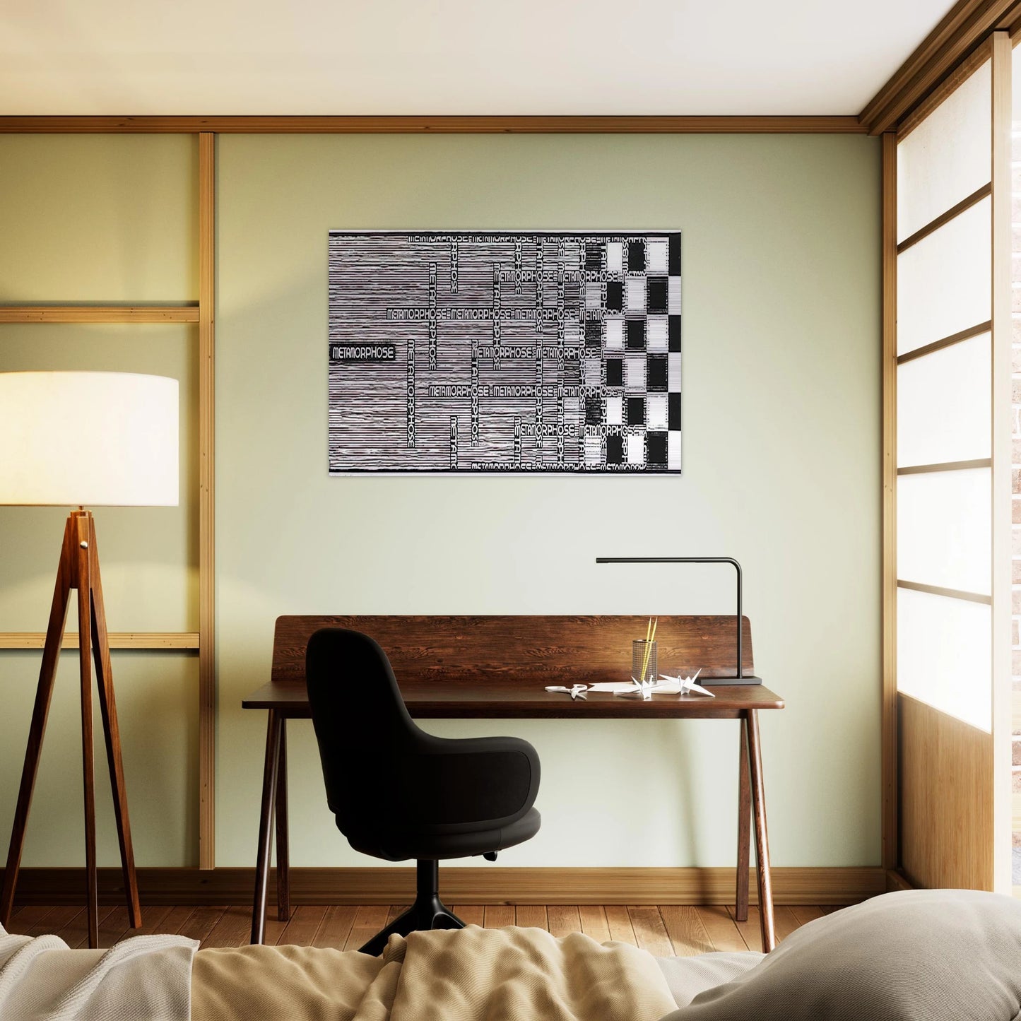 METAMORPHOSIS II EXCERPT 1 - MC Escher Brushed Aluminum Print - 70x100 cm / 28x40 inches | MC Escher Aluminum Print | MC Escher Prints