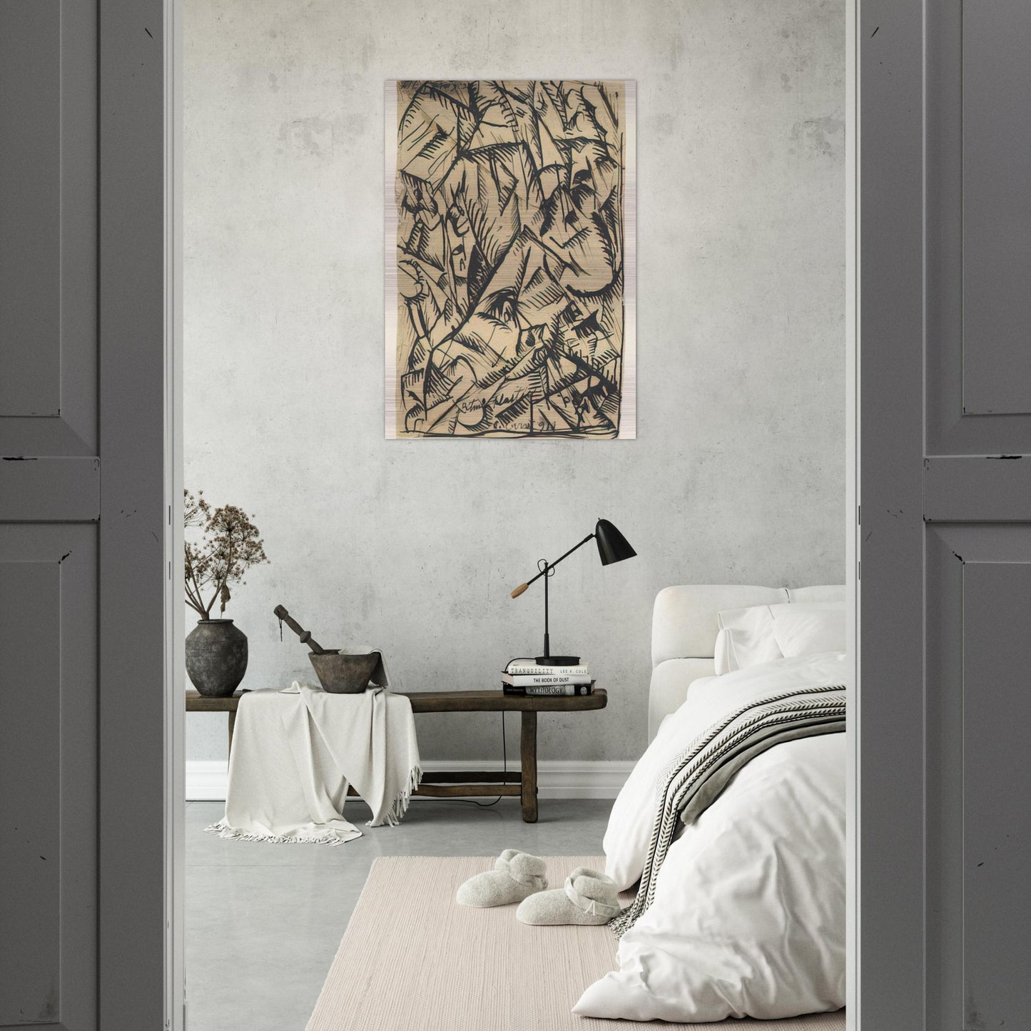 RITMI PLASTICI 1911 - Carlo Carra Brushed Aluminum Print - 70x100 cm / 28x40 inches | Carlo Carra Aluminum Print | Carlo Carra Prints