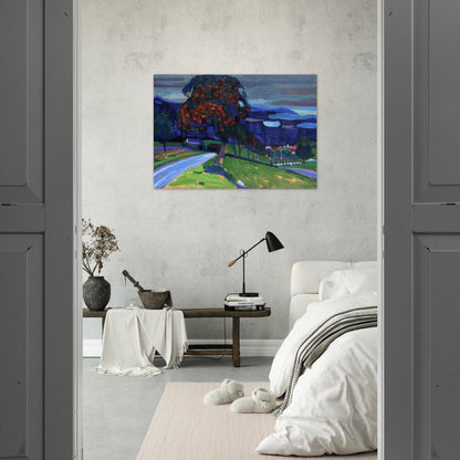 AUTUMN IN MURNAU 1908 - Wassily Kandinsky Brushed Aluminum Print - 70x100 cm / 28x40 inches | Wassily Kandinsky Aluminum Print | Wassily Kandinsky Prints