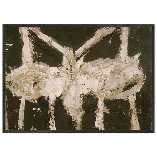 Min-Oe - Cy Twombly 70x100 cm / 28x40 inches Framed Art Print – Black Wooden Frame