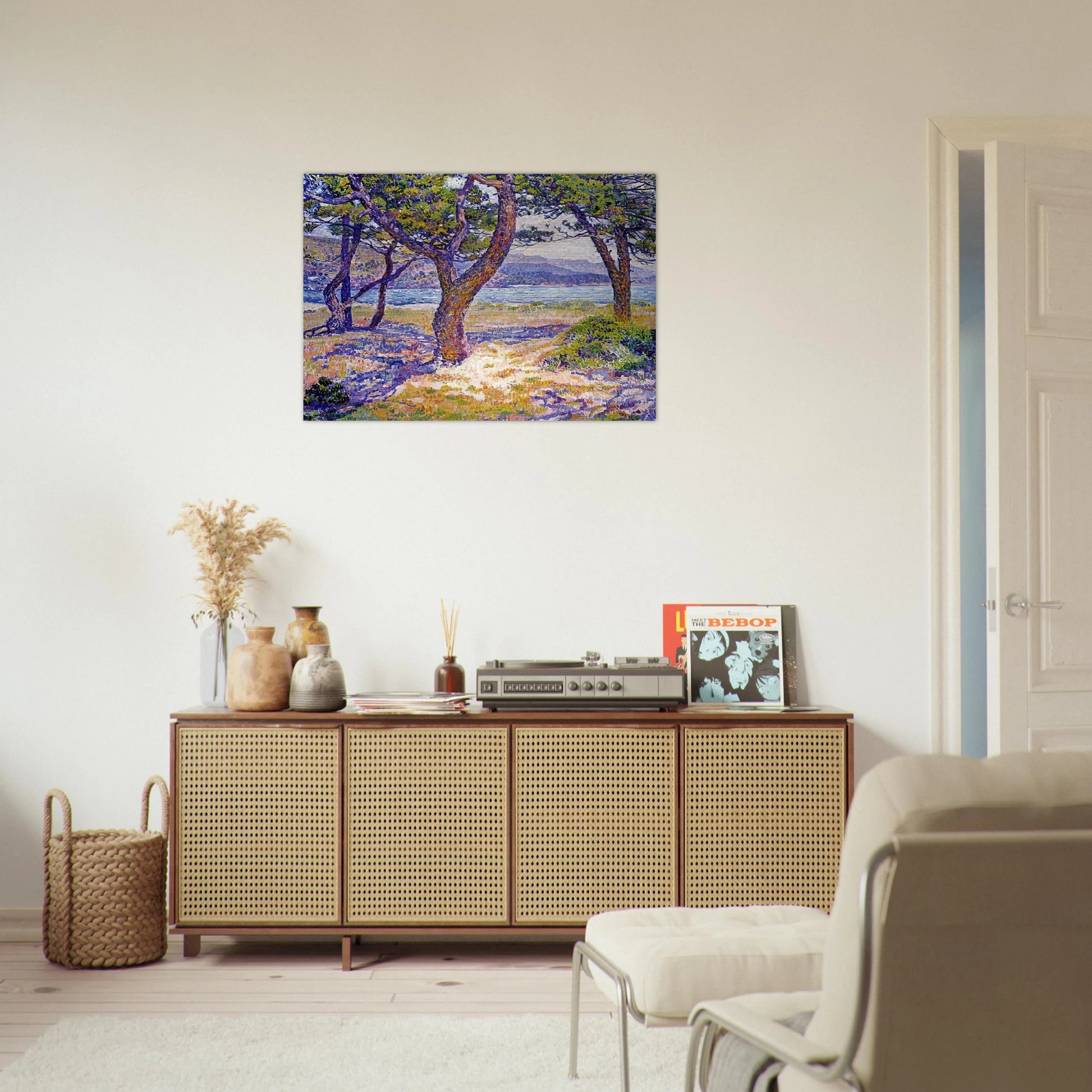 IL MEDITERRANEO PRESSO LE LAVANDOU - Theo van Rysselberghe Brushed Aluminum Print - 70x100 cm / 28x40 inches | Theo van Rysselberghe Aluminum Print | Theo van Rysselberghe Prints
