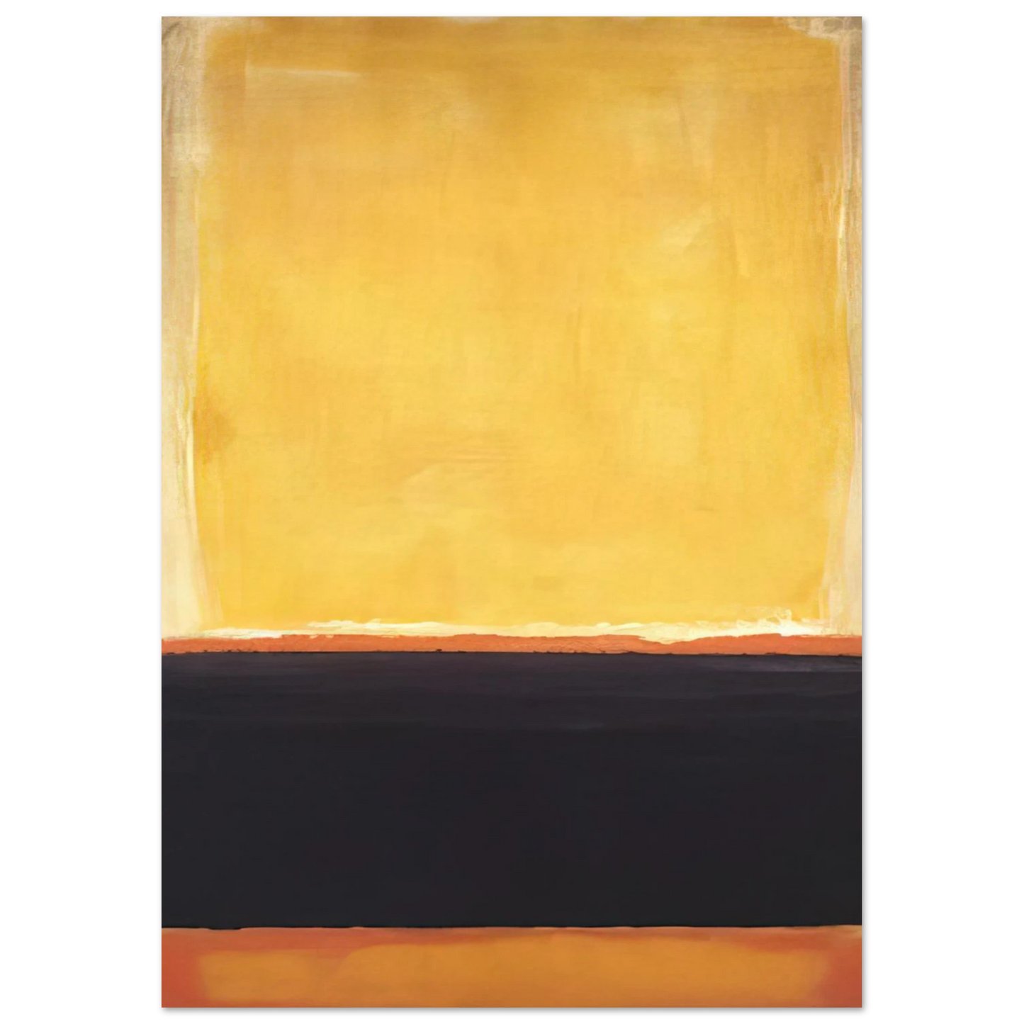 Mark Rothko - Yellow, Charcoal, Brown - 1953 Wall Art - 30x40 cm / 12x16 inches - Fine Art Poster - -