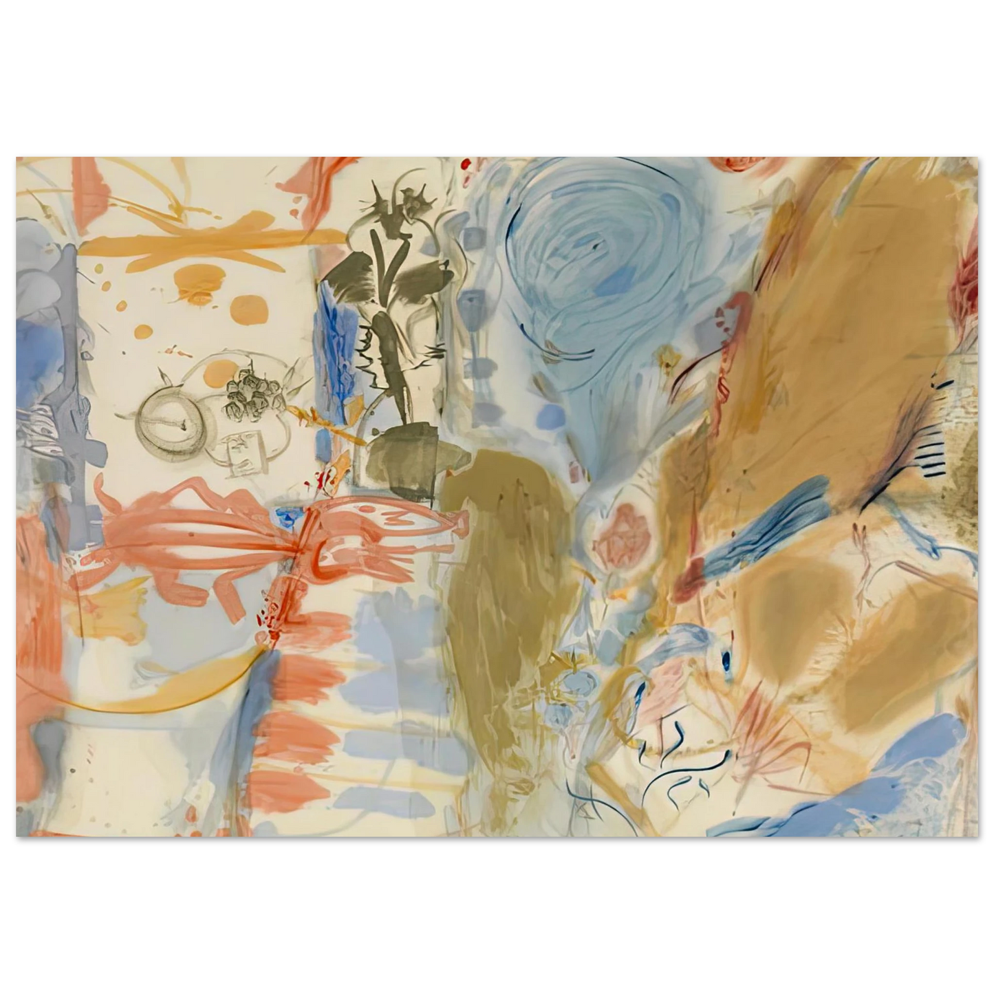 Helen Frankenthaler - Western Dream, 1957- Wall Art - 30x40 cm / 12x16 inches - Premium Wooden Framed Poster With Fine Art Paper-canvas - White frame