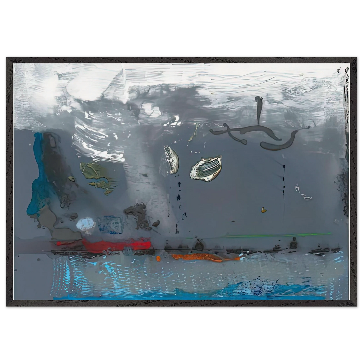 Vespers 1992- - Helen Frankenthaler 70x100 cm / 28x40 inches Framed Art Print – Black Wooden Frame