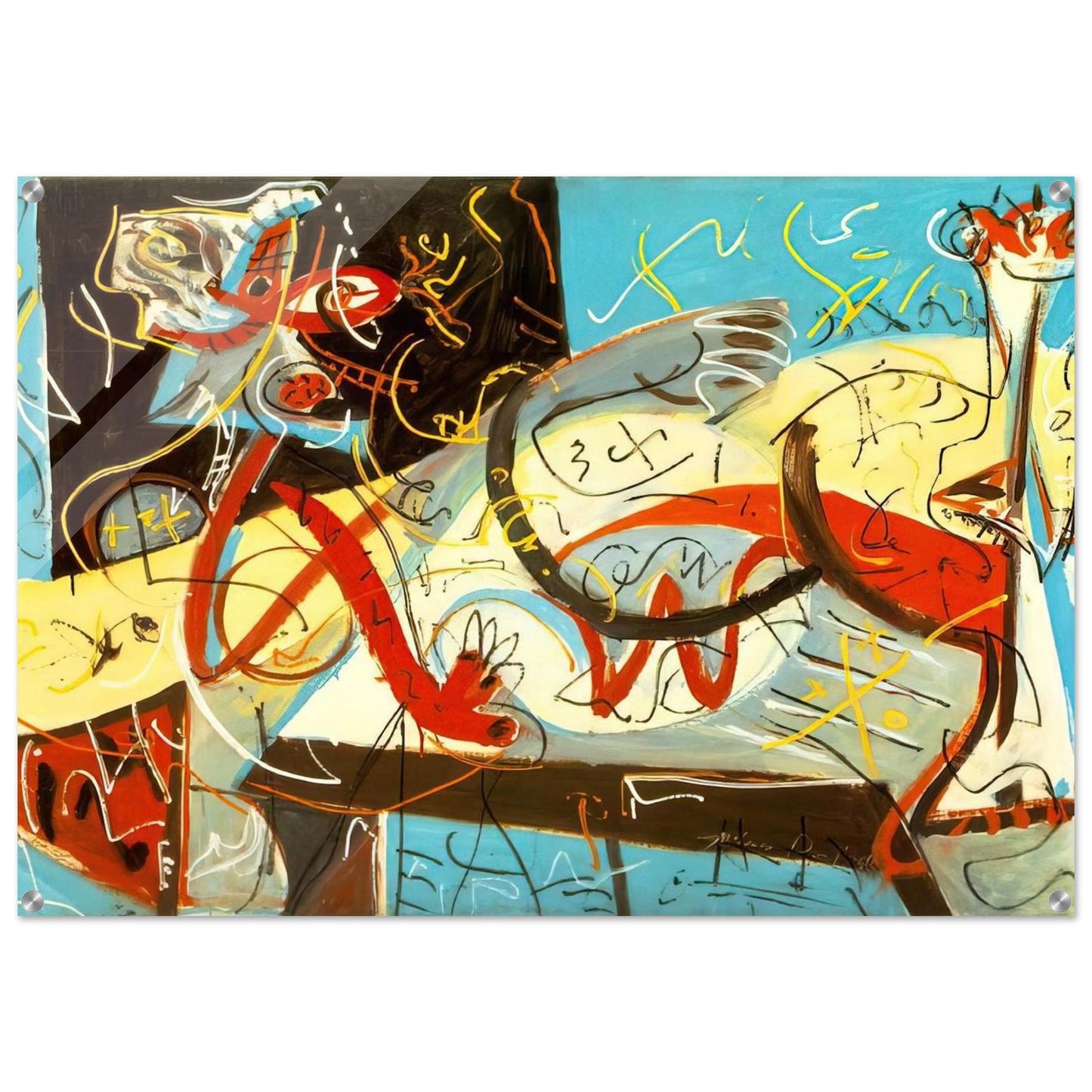 STENOGRAPHIC FIGURE - Jackson Pollock Acrylic Print - 70x100 cm / 28x40″ inches