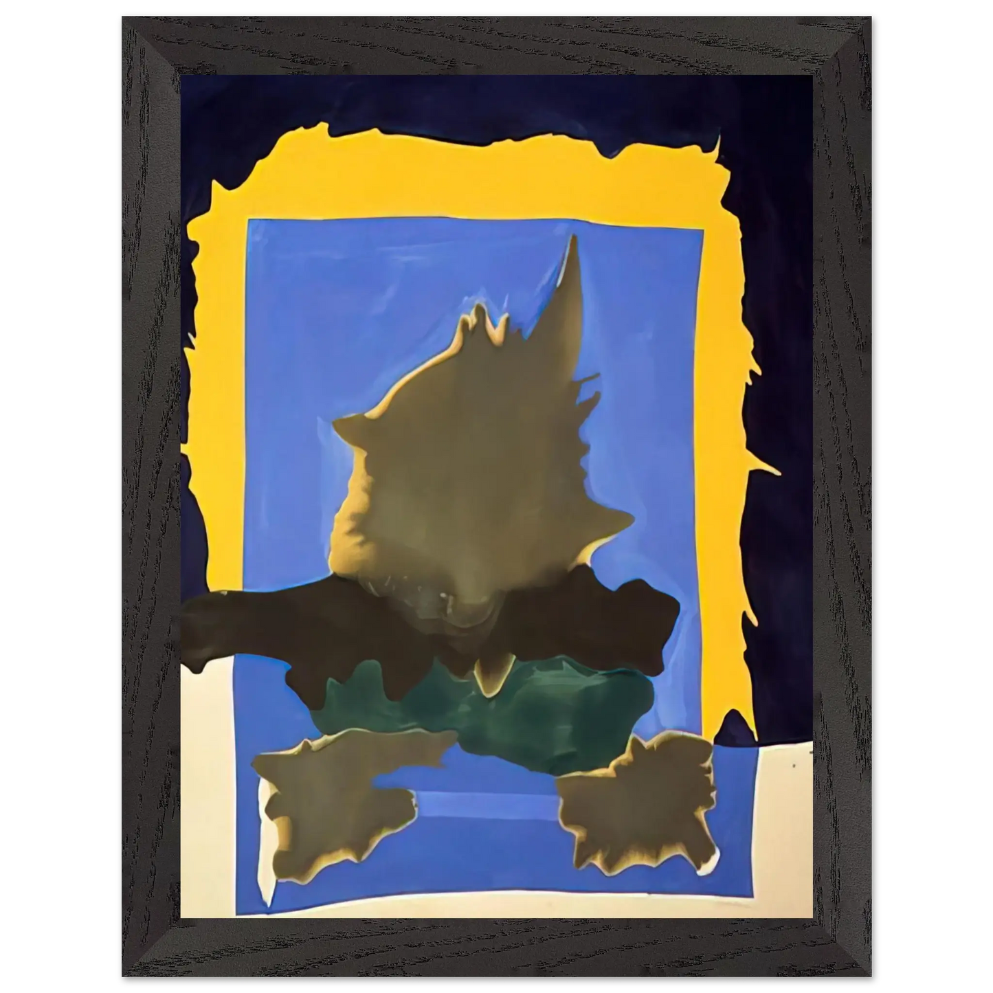 Helen Frankenthaler - Interior Landscape - 1964 Wall art - 30x45 cm / 12x18 Inches - Premium Wooden Framed Poster With Fine Art Paper - Black frame