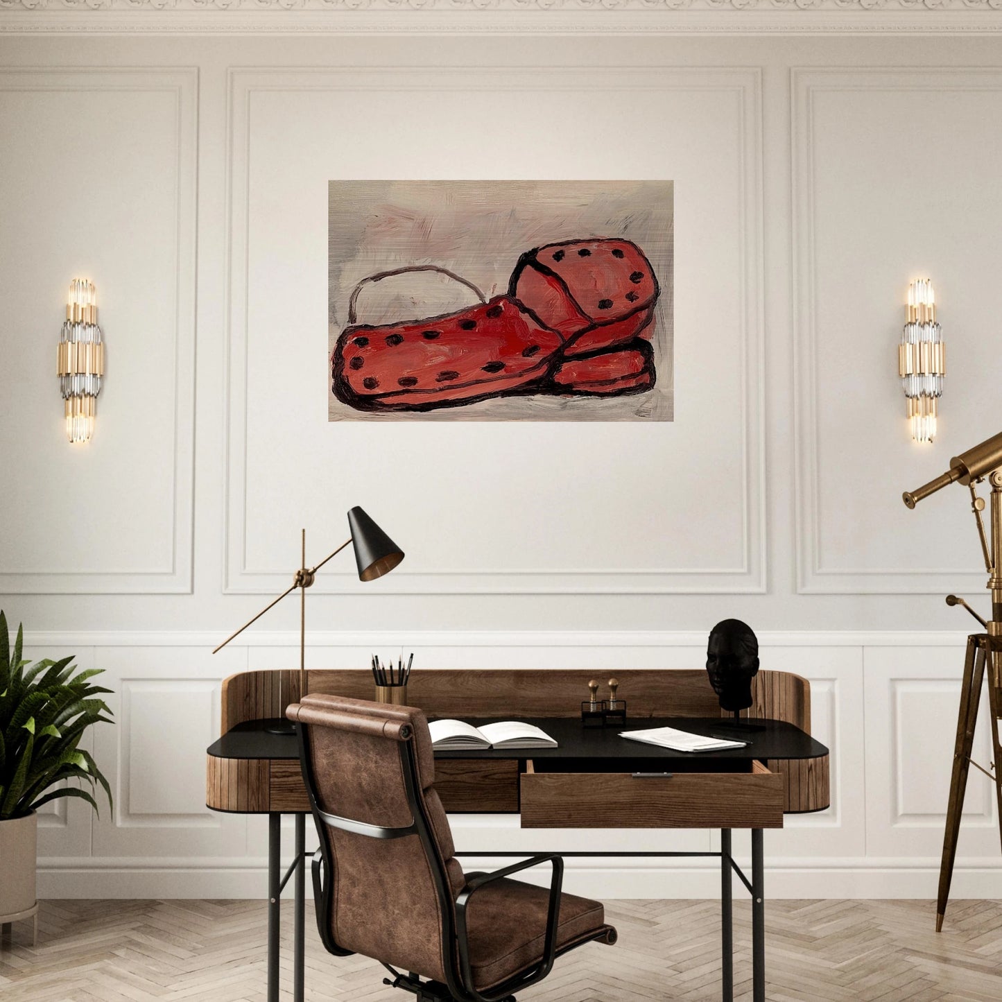 SHOES 1968 - Philip Guston Brushed Aluminum Print - 70x100 cm / 28x40 inches | Philip Guston Aluminum Print | Philip Guston Prints
