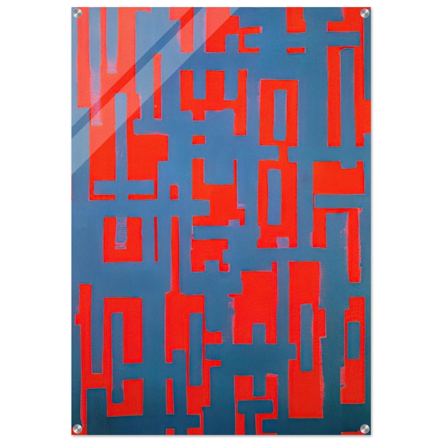 Untitled Red and Gray - 1950 - Ad Reinhardt Acrylic Print - 70x100 cm / 28x40″ inches | Ad Reinhardt Wall Art | Ad Reinhardt Prints