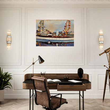 THE ENGLISH YACHT 1906 - Raoul Dufy Brushed Aluminum Print - 70x100 cm / 28x40 inches | Raoul Dufy Aluminum Print | Raoul Dufy Prints