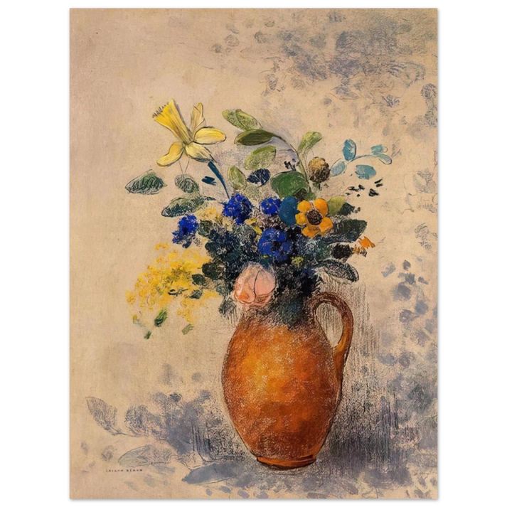 Odilon Redon - VASE OF FLOWERS 1908  75x100 cm / 30x40inches Fine Art Poster