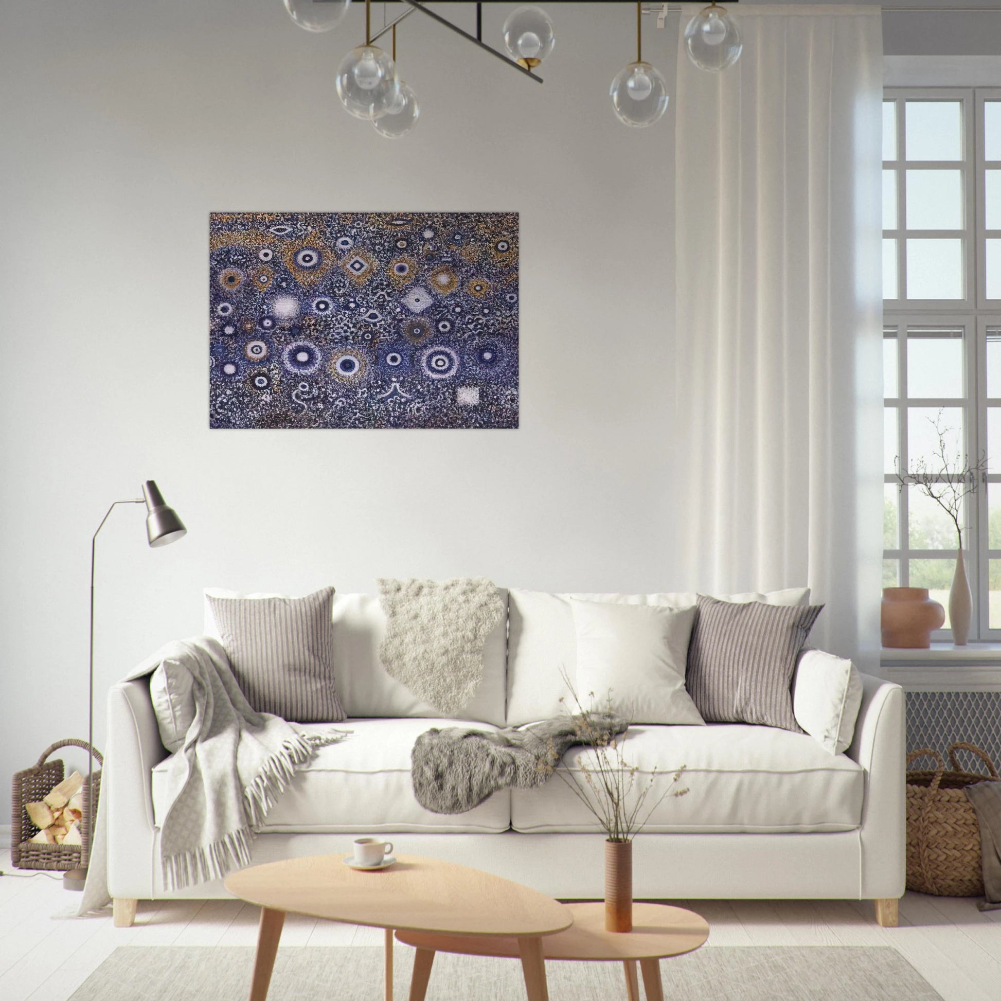 Night Landscape - Richard Pousette-Dart Brushed Aluminum Print - 70x100 cm / 28x40 inches | Richard Pousette-Dart Aluminum Print | Richard Pousette-Dart Prints