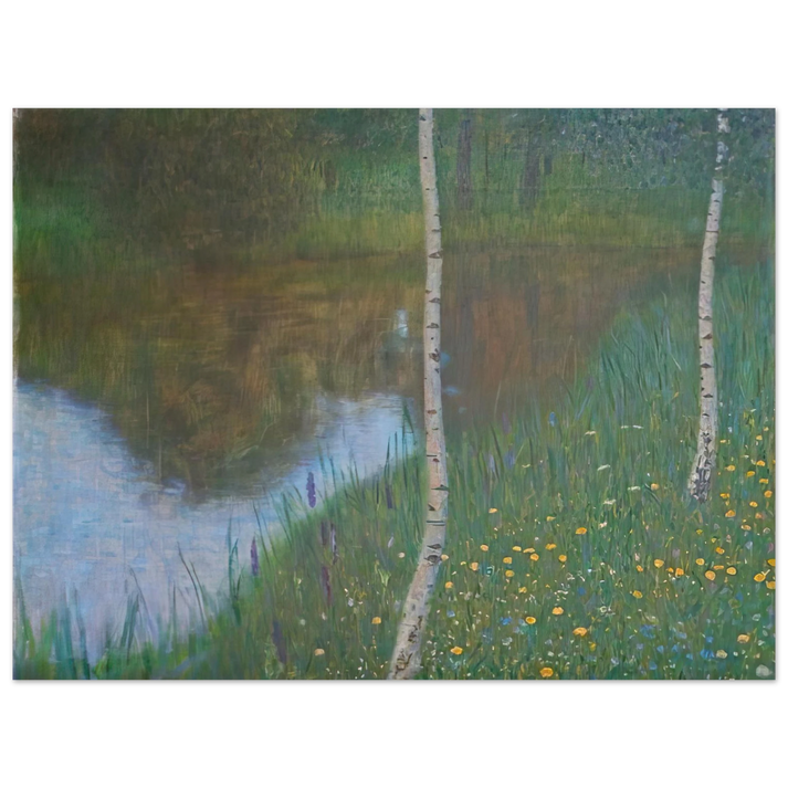 Gustav Klimt - LAKESIDE WITH BIRCH TREES 1901  75x100 cm / 30x40inches Fine Art Poster