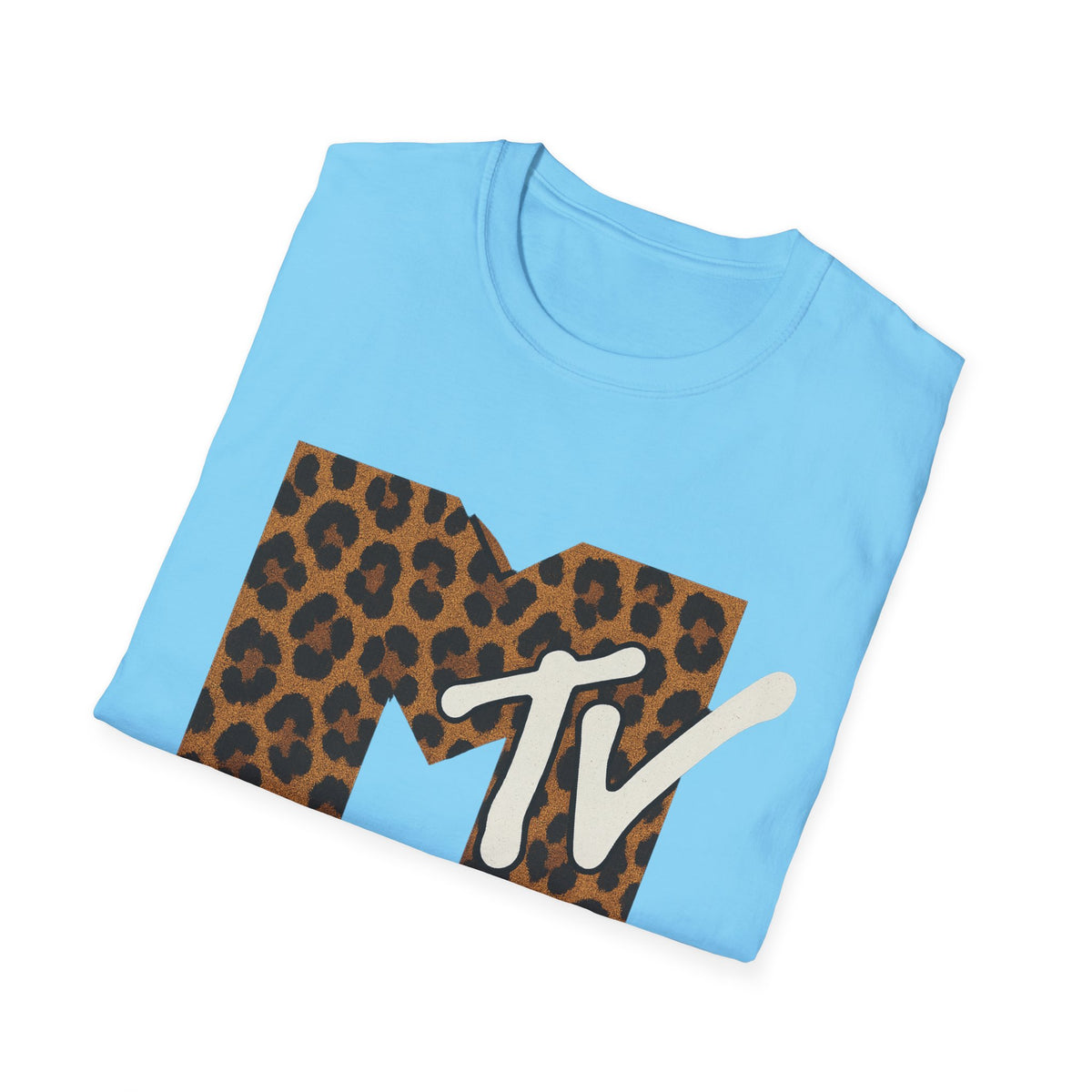 Vintage MTV Cheetah Print Grafisch T-Shirt Retro Muziek Televisie 80s 90s Throwback Band Shirt Unisex Dierenprint Rock Shirt
