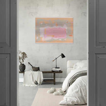 Yellow and Pink - 1971 - John Hoyland Brushed Aluminum Print - 70x100 cm / 28x40 inches | John Hoyland Aluminum Print | John Hoyland Prints
