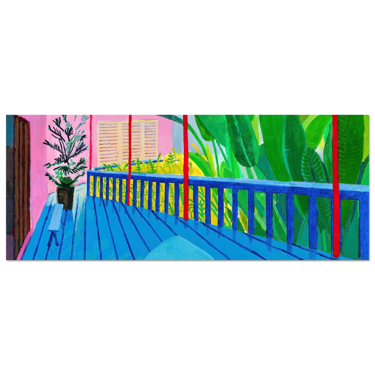 David Hockney - David Hockney Wall art - 60x80 cm / 24x32 inches - Premium Wooden Framed Poster With Fine Art Paper-canvas - Black frame