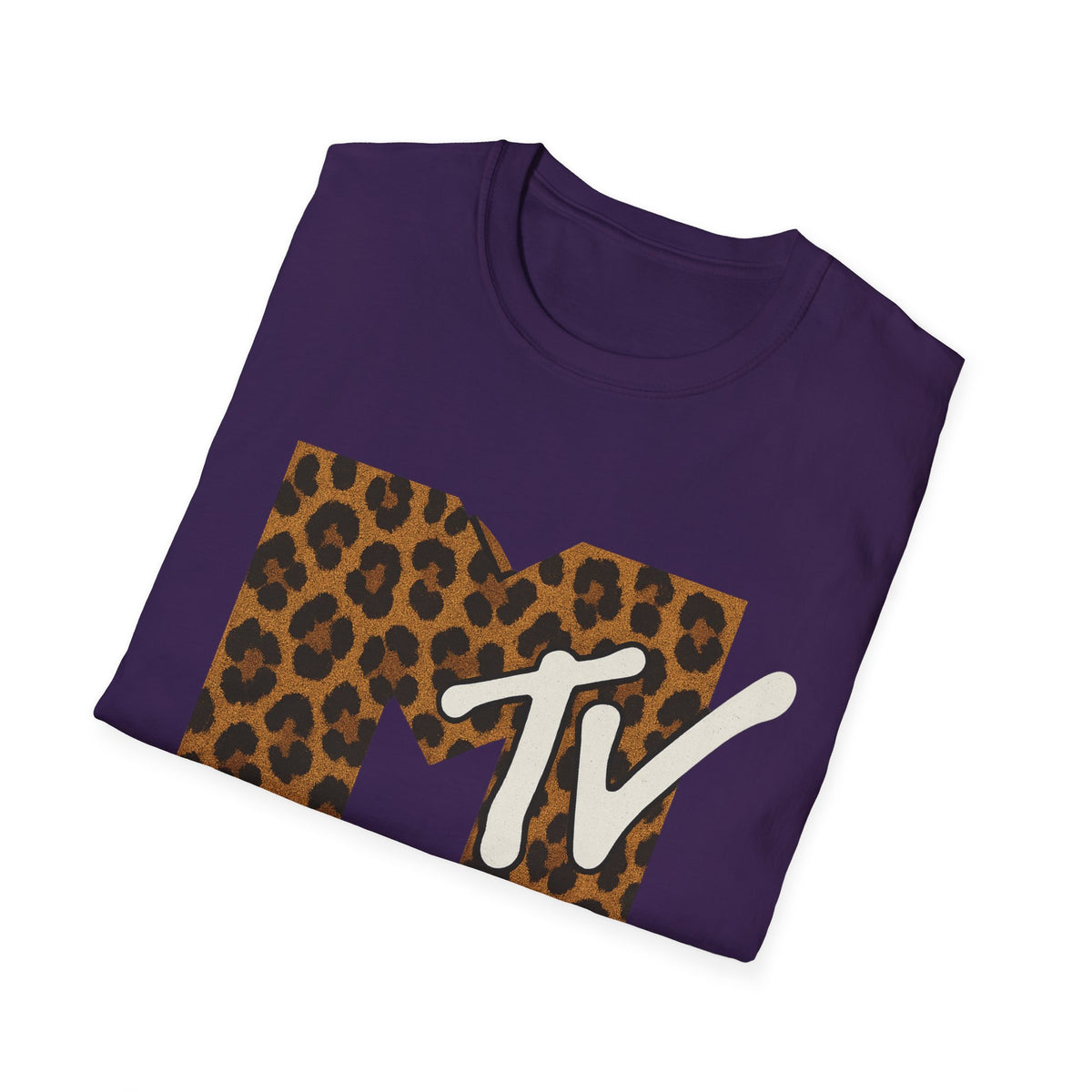 Vintage MTV Cheetah Print Grafisch T-Shirt Retro Muziek Televisie 80s 90s Throwback Band Shirt Unisex Dierenprint Rock Shirt
