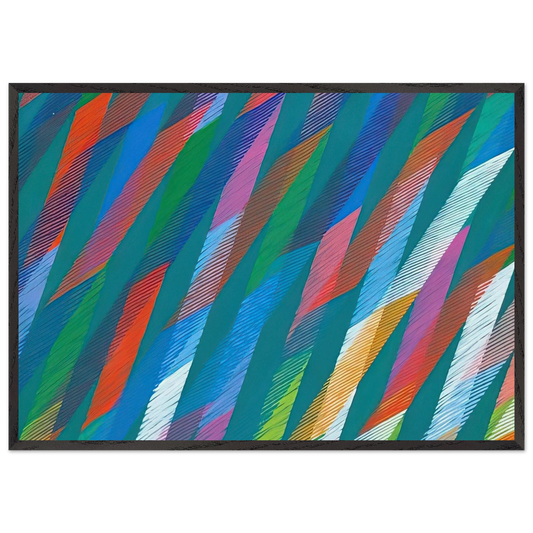 Irish - 1998 - Piero Dorazio 70x100 cm / 28x40 inches Framed Art Print – Black Wooden Frame