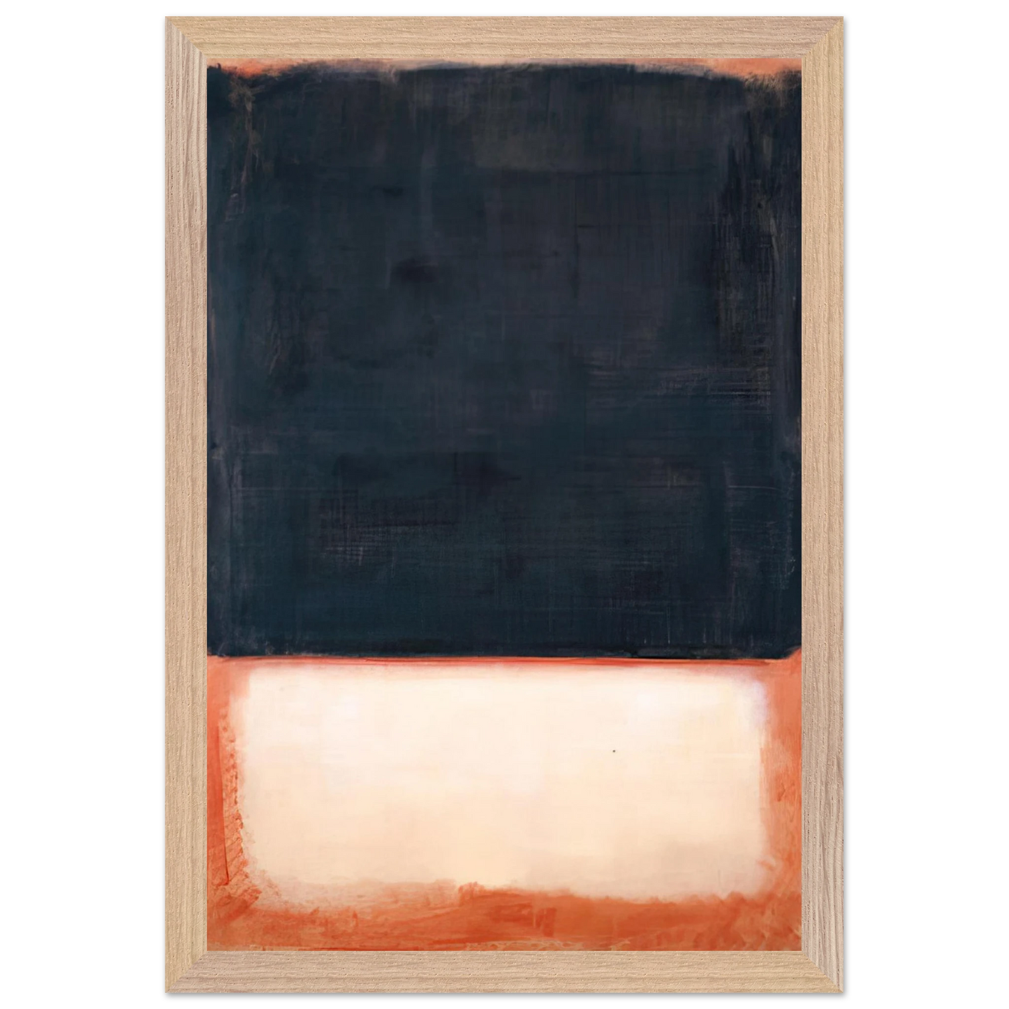 Mark Rothko - No. 7 Dark Over Light - 1954 Wall Art - 30x40 cm / 12x16 inches - Premium Wooden Framed Poster With Fine Art Paper-canvas - White frame