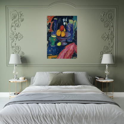 STILL LIFE WITH JUG 1913 - Alexej von Jawlensky Brushed Aluminum Print - 70x100 cm / 28x40 inches | Alexej von Jawlensky Aluminum Print | Alexej von Jawlensky Prints