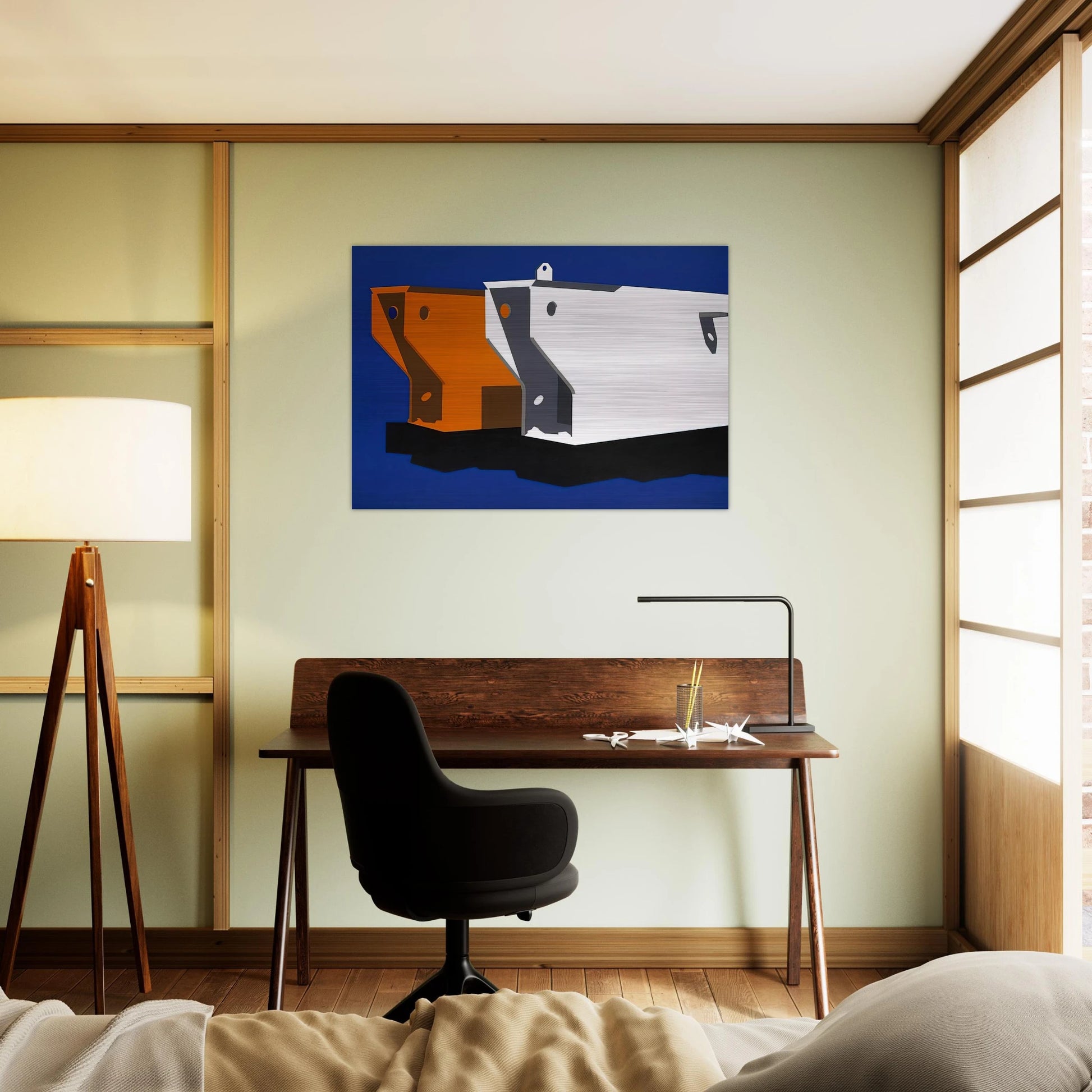 Mr. and Mrs. Moby Dick - Pop Art - Allan D Arcangelo Brushed Aluminum Print - 70x100 cm / 28x40 inches | Allan D Arcangelo Aluminum Print | Allan D Arcangelo Prints