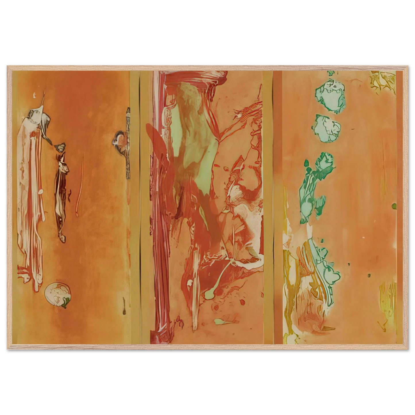 Helen Frankenthaler - Gateway - 1988 Wall art - 45x60 cm / 18x24 inches - Premium Wooden Framed Poster With Fine Art Paper-canvas - Black frame
