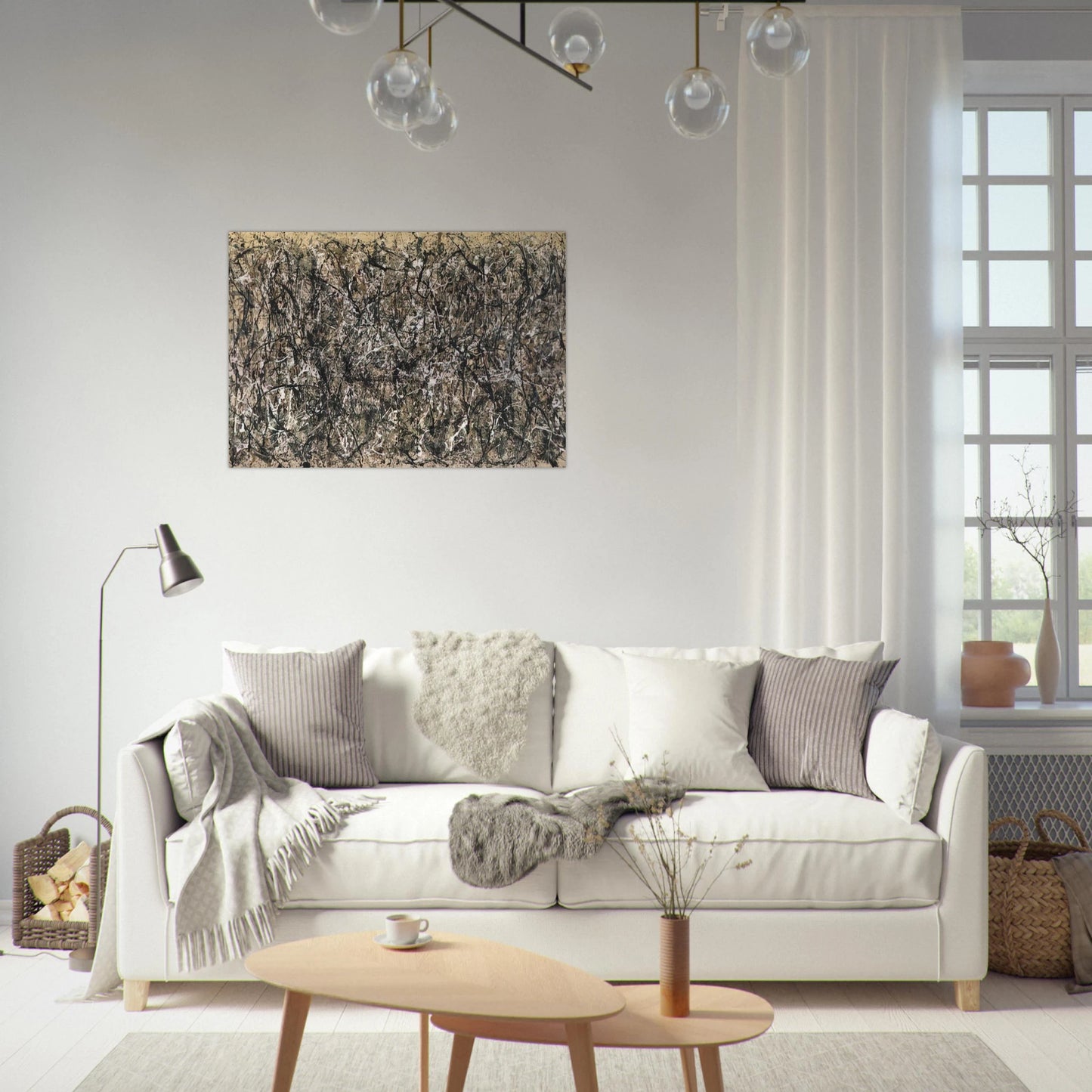 ONE NUMBER 31 1950 - Jackson Pollock Brushed Aluminum Print - 70x100 cm / 28x40 inches | Jackson Pollock Aluminum Print | Jackson Pollock Prints