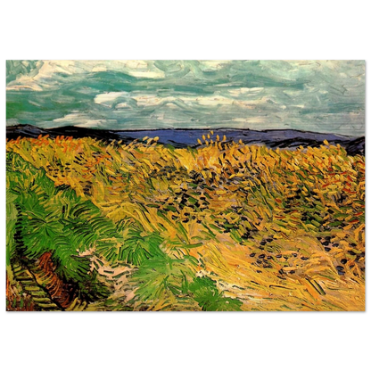 Wheat Field with Cornflowers - Vincent van Gogh Brushed Aluminum Print - 70x100 cm / 28x40 inches | Vincent van Gogh Aluminum Print | Vincent van Gogh Prints