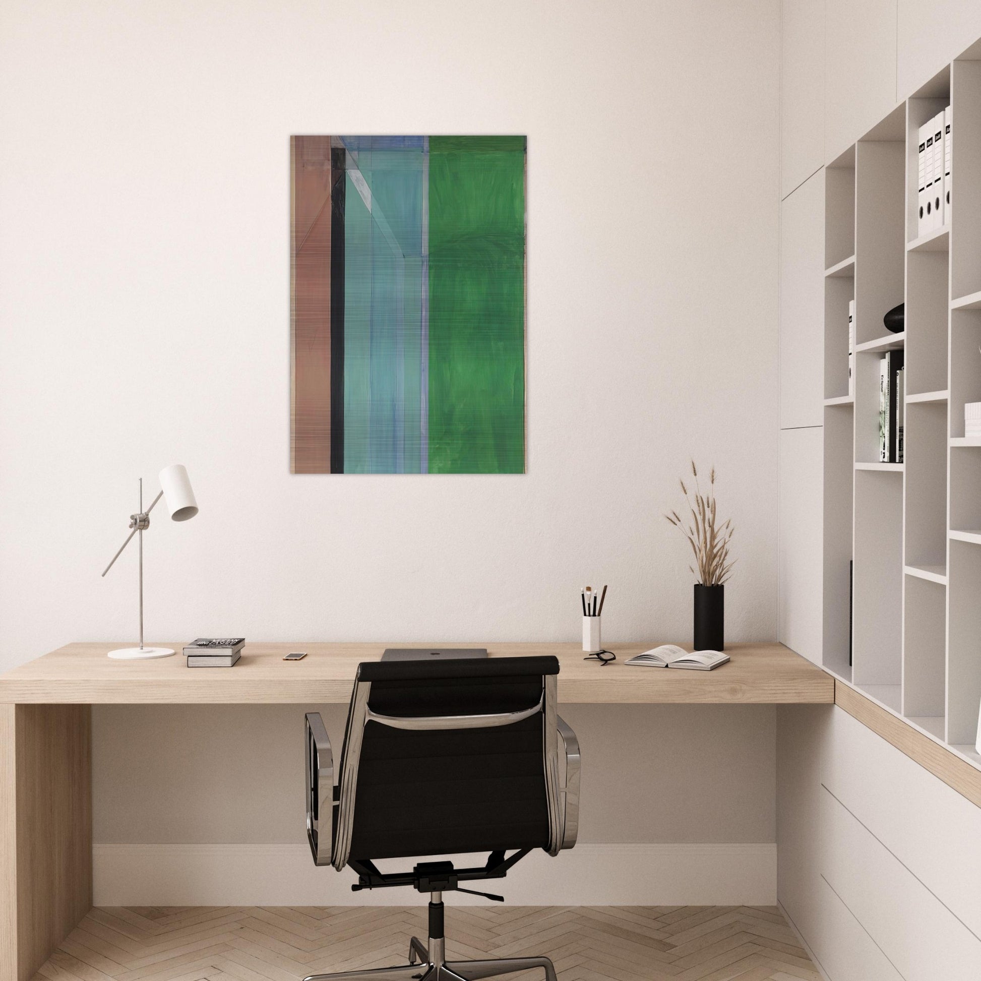Ocean Park #30 - Richard Diebenkorn Brushed Aluminum Print - 70x100 cm / 28x40 inches | Richard Diebenkorn Aluminum Print | Richard Diebenkorn Prints