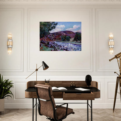 Paysage à Crozant - 1900 - Armand Guillaumin Brushed Aluminum Print - 70x100 cm / 28x40 inches | Armand Guillaumin Aluminum Print | Armand Guillaumin Prints