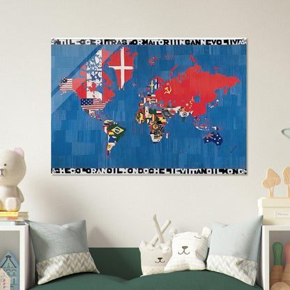 VORREI ELOGIARE IL VENTO E I VENTI CHE COLORANO - Alighiero Boetti Acrylic Print - 70x100 cm / 28x40″ inches | Alighiero Boetti Wall Art | Alighiero Boetti Prints