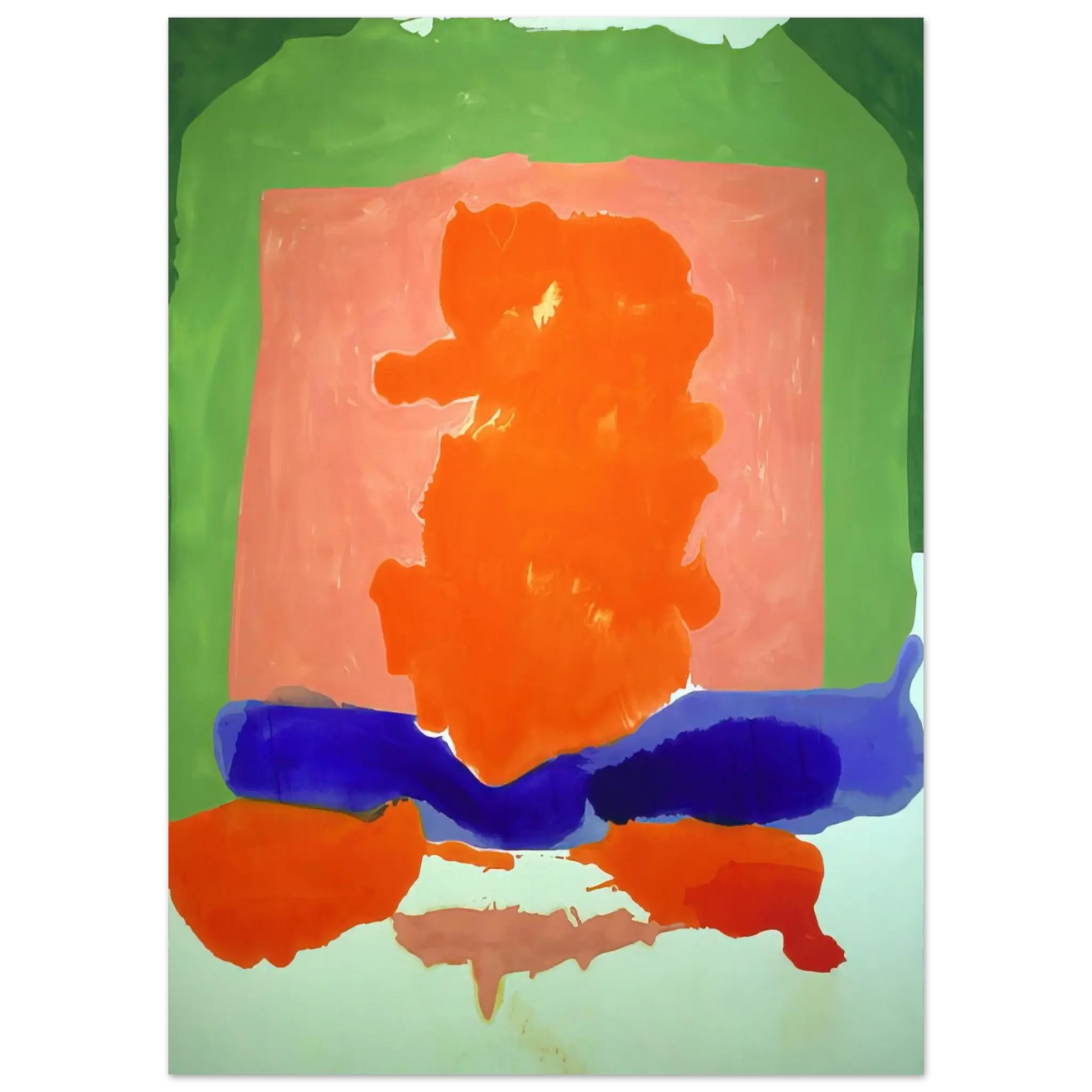 Helen Frankenthaler - Small s Paradise - 1964 Wall art - 70x100 cm / 28x40 Inches - Premium Wooden Framed Poster With Fine Art Paper - Black frame